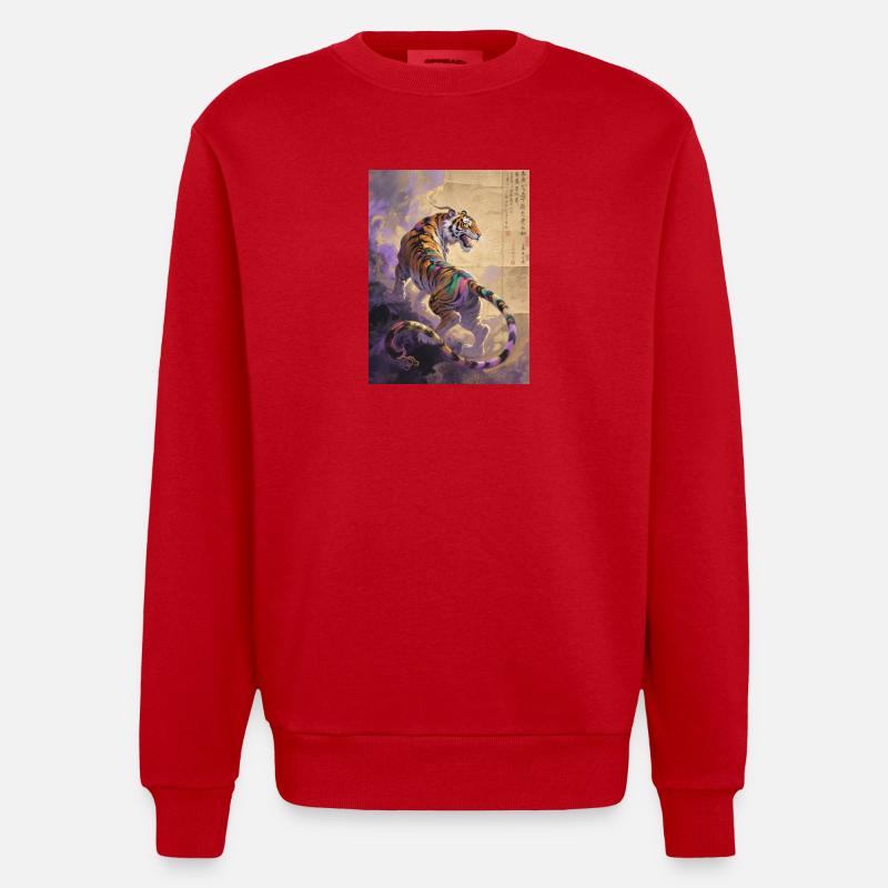 Le Sillage de Feu : Zouwu – Vélocité - Sweat bio épais oversize fabriqué en UE - rouge