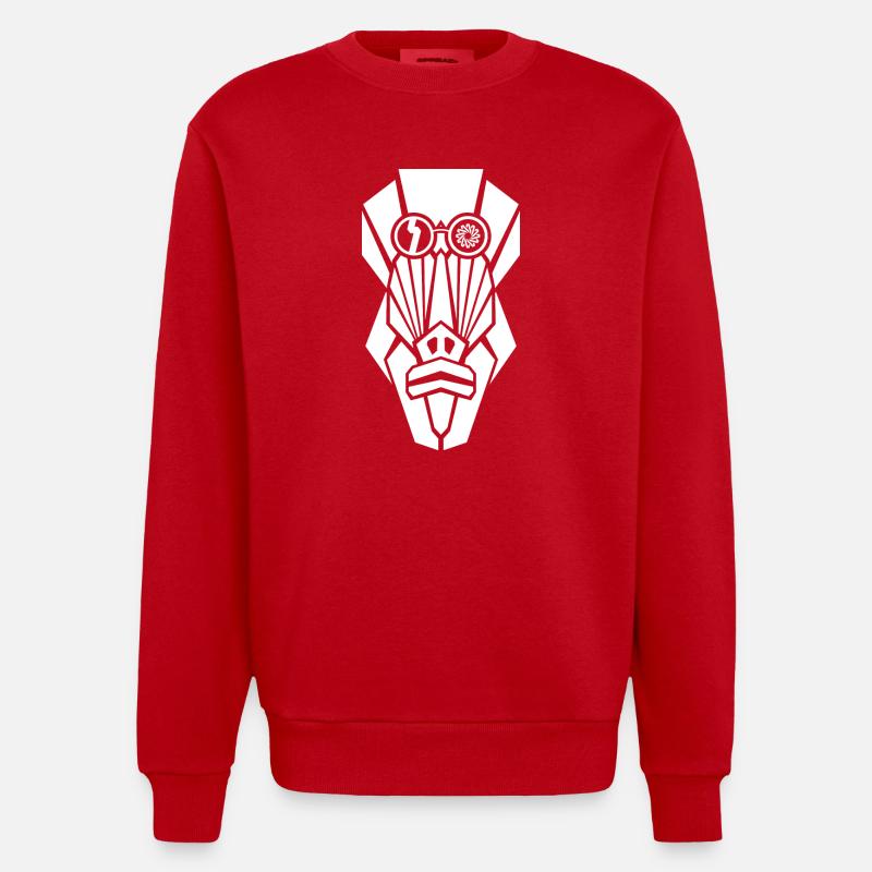 babouin - Sweat bio épais oversize fabriqué en UE - rouge
