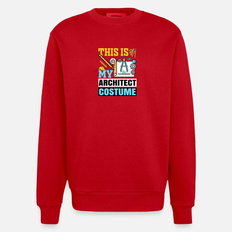Architecte - Sweat bio épais oversize fabriqué en UE - rouge