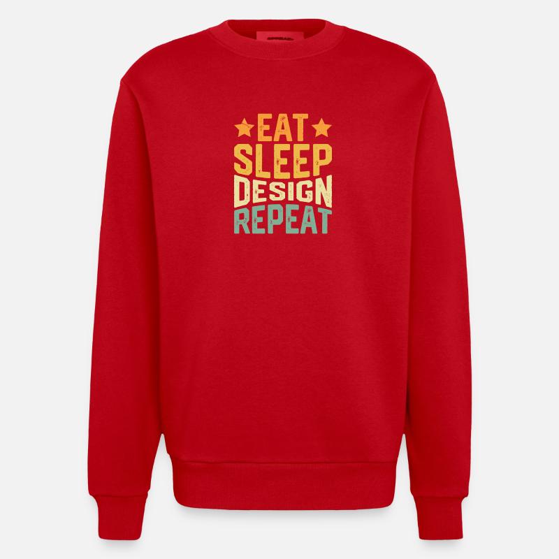 Architecte - Sweat bio épais oversize fabriqué en UE - rouge