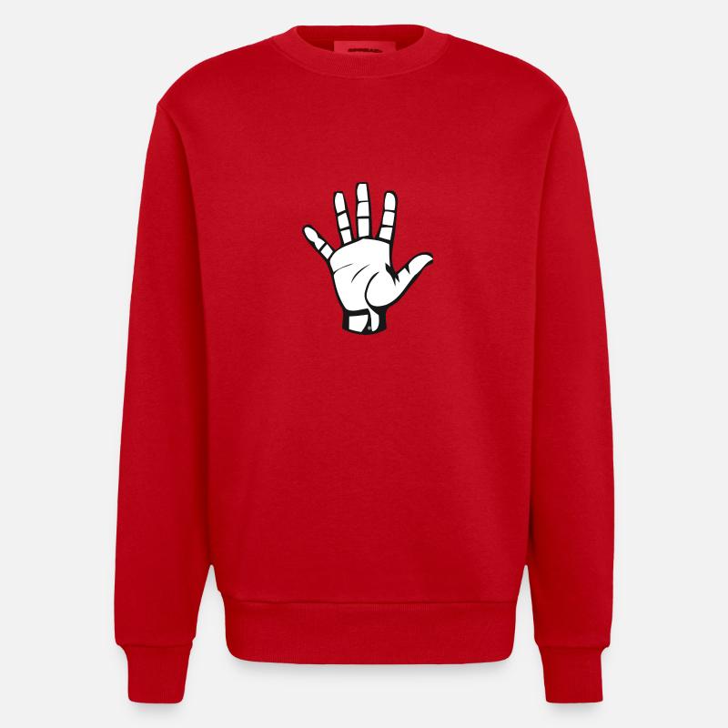 main - Sweat bio épais oversize fabriqué en UE - rouge