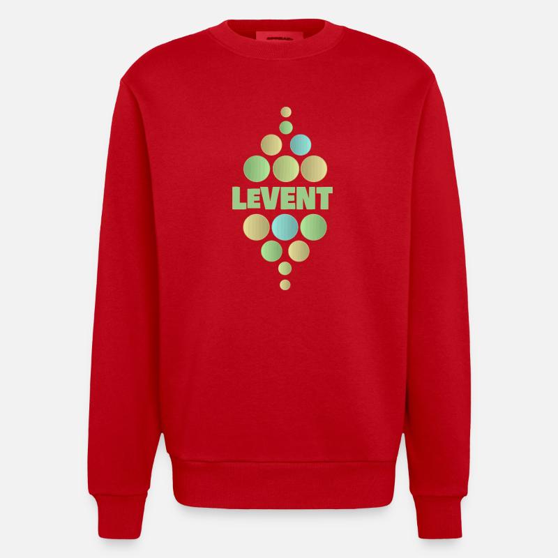 Pyramide Pastel Doten LEVENT - Sweat bio épais oversize fabriqué en UE - rouge