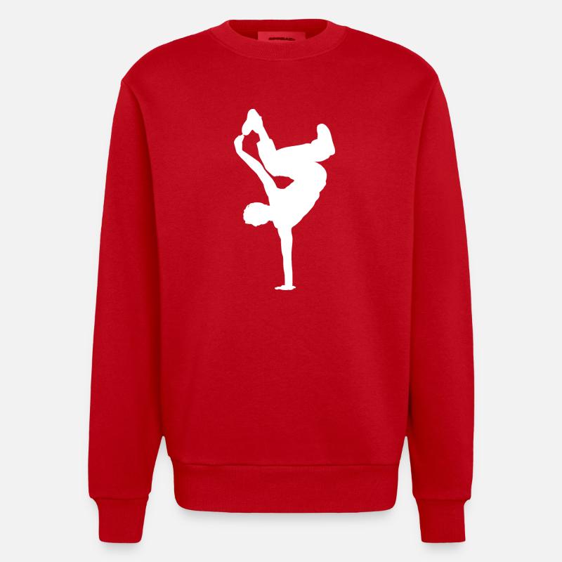 Breakdancing Breaking B-Boying B-Girling Hip-Hop - Sweat bio épais oversize fabriqué en UE - rouge