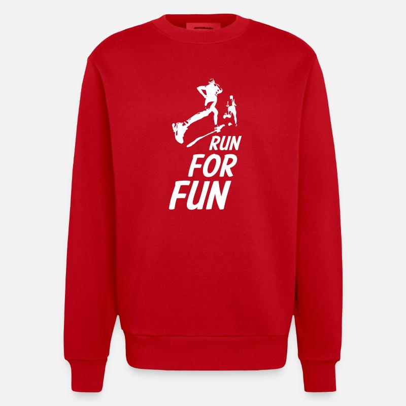 Courir pour le plaisir - Sweat bio épais oversize fabriqué en UE - rouge
