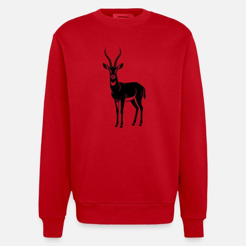 Antilope - Heavyweight Oversized Organic Crew Neck Made in EU - Rot
