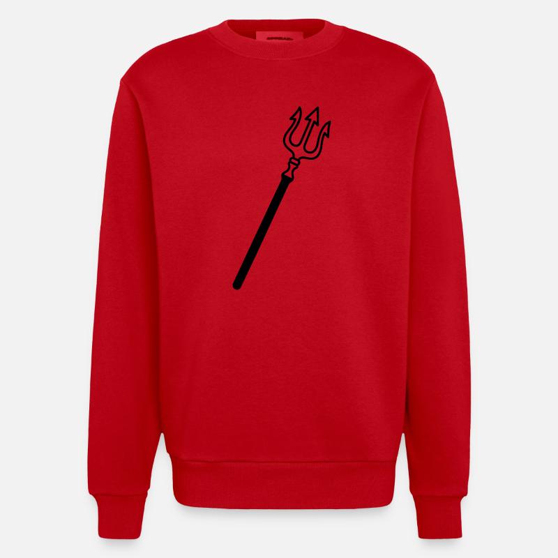 trident - Sweat bio épais oversize fabriqué en UE - rouge