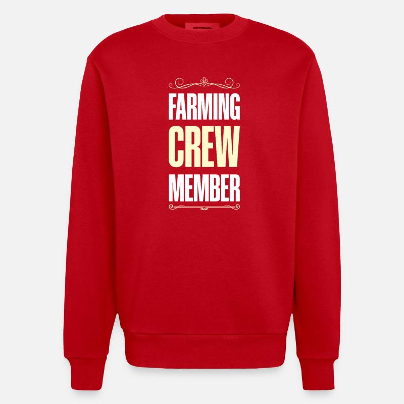 Farming Crew - Heavyweight Oversized Organic Crew Neck Made in EU - Rot