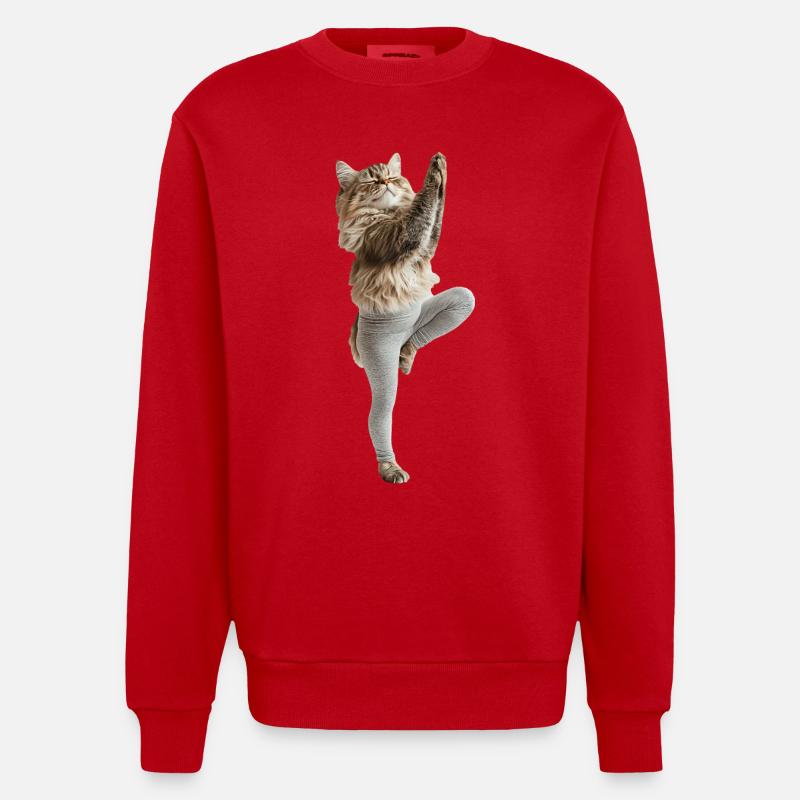 Persisch - Heavyweight Oversized Organic Crew Neck Made in EU - Rot