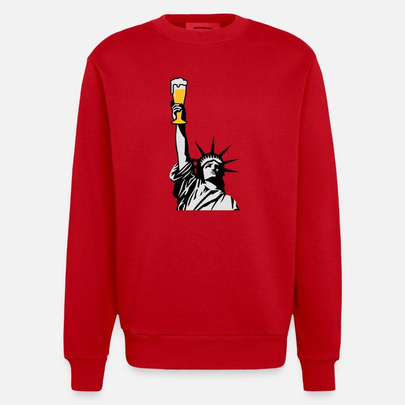 Freibier - Heavyweight Oversized Organic Crew Neck Made in EU - Rot