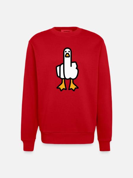 Oie de déclaration - Sweat bio épais oversize fabriqué en UE - rouge