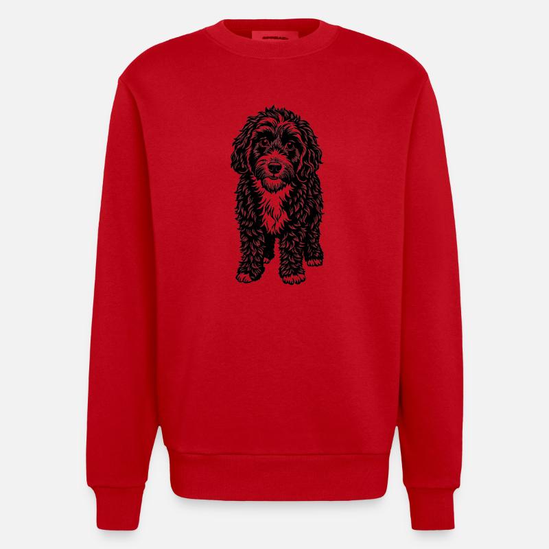 Cockapoo - Heavyweight Oversized Organic Crew Neck Made in EU - red