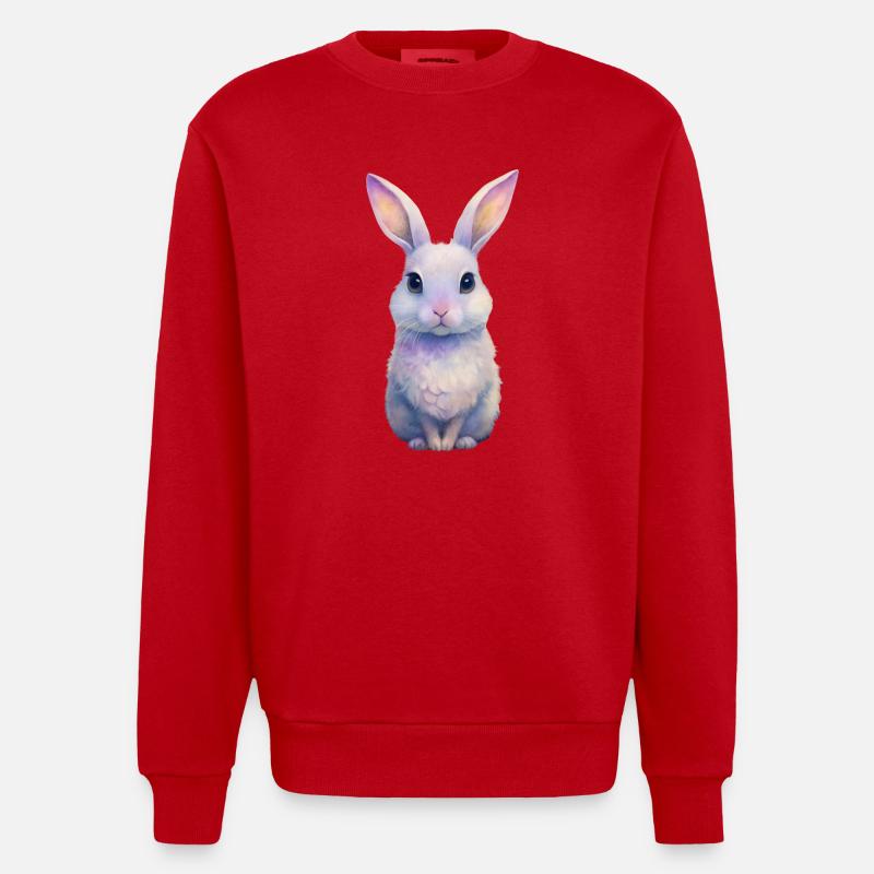 Mignonlapinrabbit - Sweat bio épais oversize fabriqué en UE - rouge