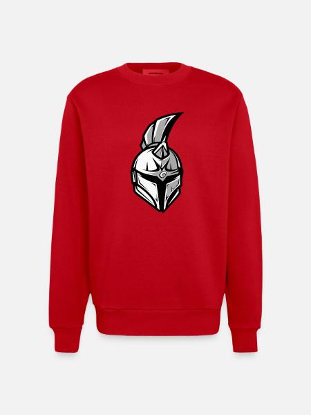 Spartan Helmet Sparta - Heavyweight Oversized Organic Crew Neck Made in EU - red
