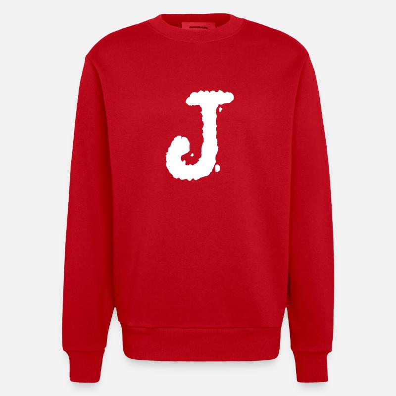 J - Sweat bio épais oversize fabriqué en UE - rouge