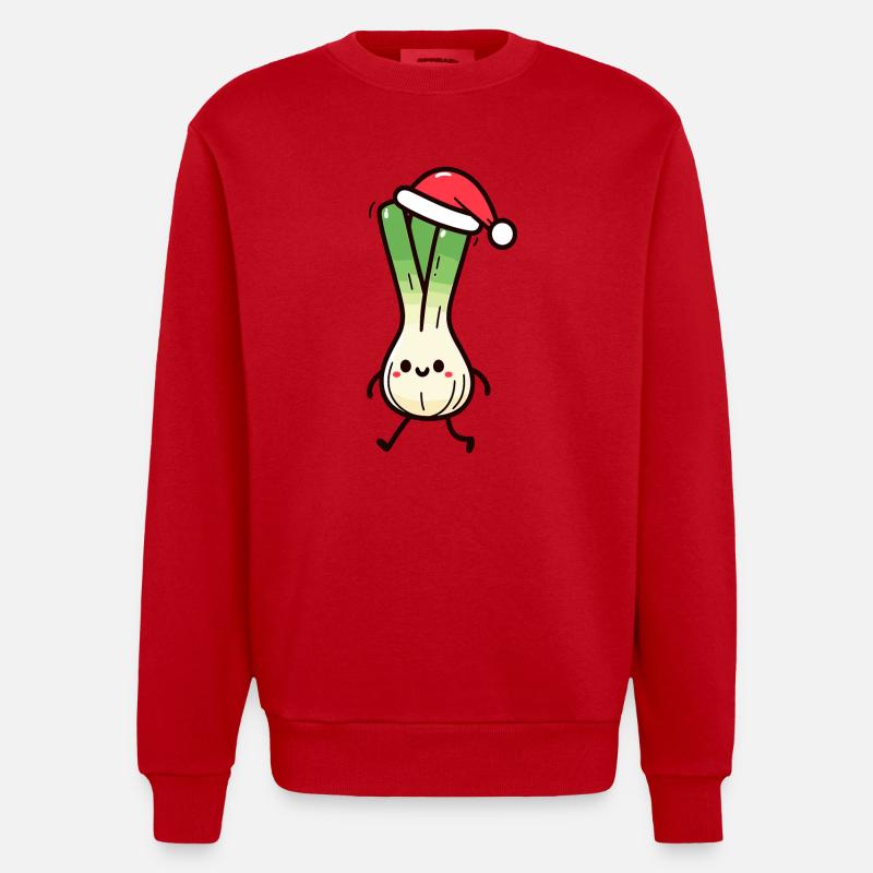 Linge de Noël de Saint-Nicolas - Sweat bio épais oversize fabriqué en UE - rouge