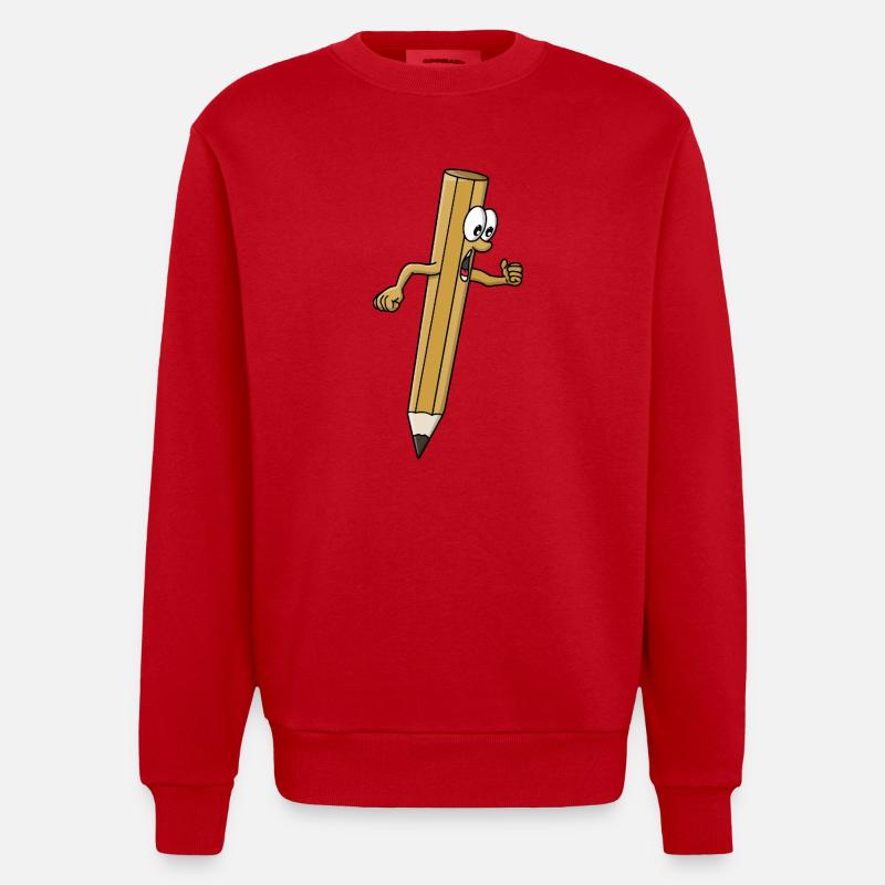 Crayon de course - Sweat bio épais oversize fabriqué en UE - rouge