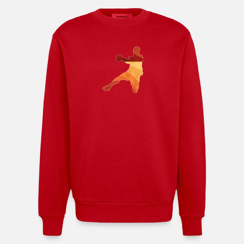 Dunk au basket en rétrogradient - Sweat bio épais oversize fabriqué en UE - rouge