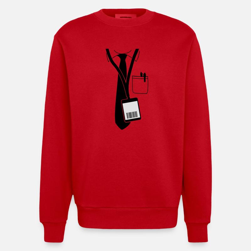 code pass - Heavyweight Oversized Organic Crew Neck Made in EU - Rot