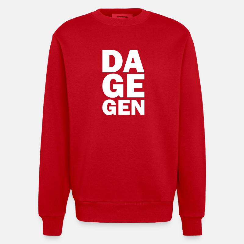 Dagegen - Heavyweight Oversized Organic Crew Neck Made in EU - Rot