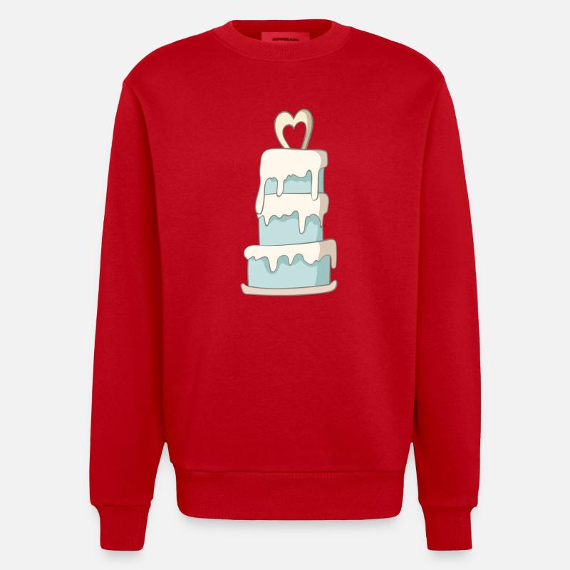 Gâteau de mariage - Sweat bio épais oversize fabriqué en UE - rouge