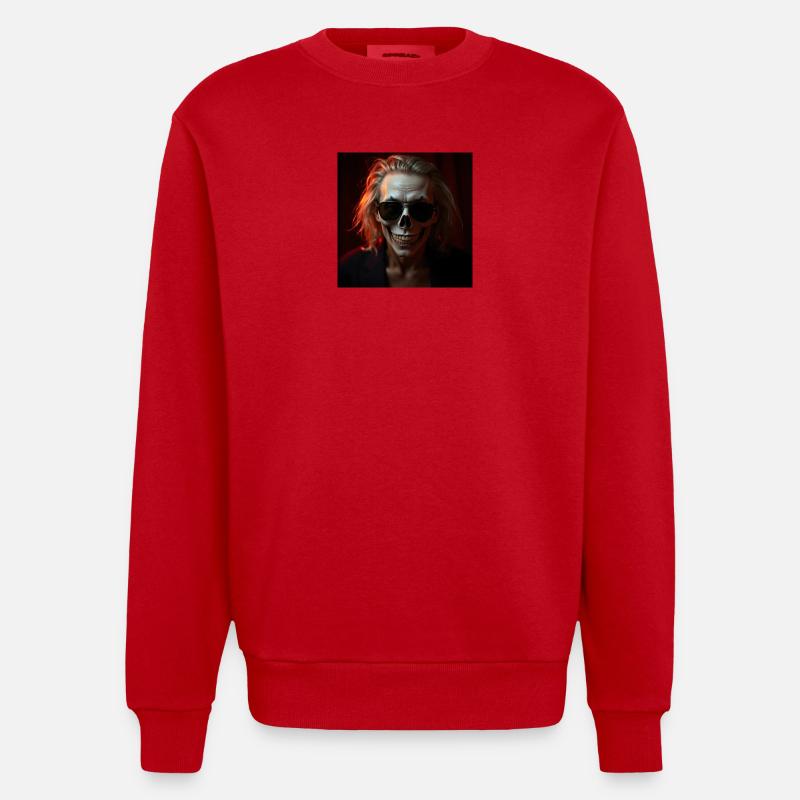 Halloween design - Sweat bio épais oversize fabriqué en UE - rouge