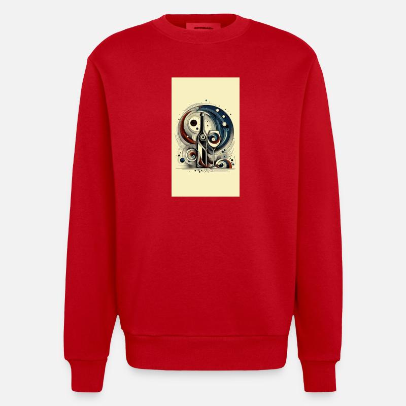 Vin 1 1 - Sweat bio épais oversize fabriqué en UE - rouge
