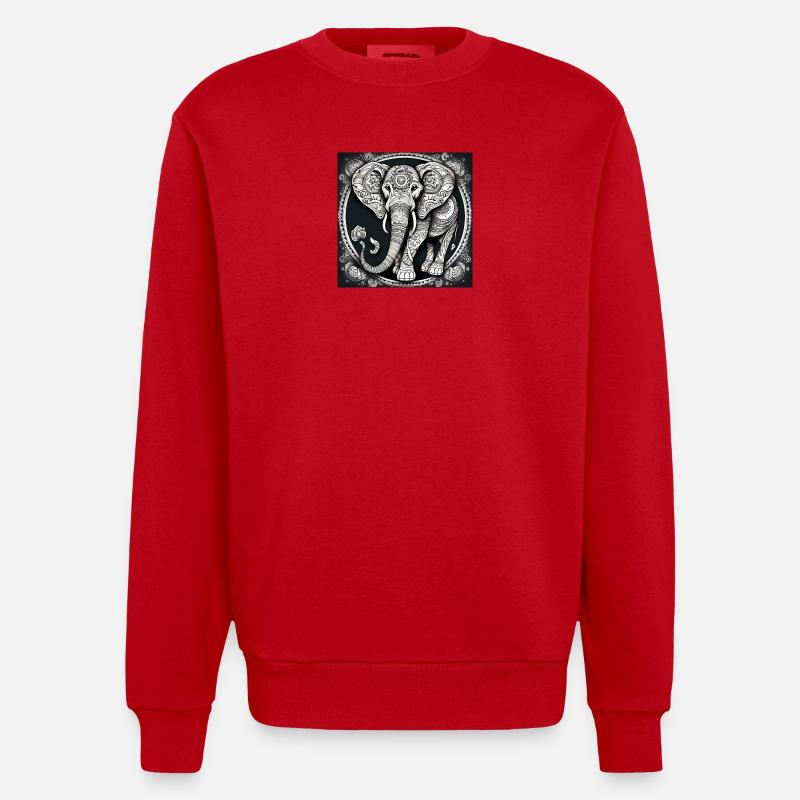 Elefant - Heavyweight Oversized Organic Crew Neck Made in EU - Rot