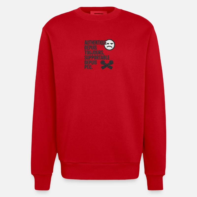 Authentisches Forever-Tee - Heavyweight Oversized Organic Crew Neck Made in EU - Rot