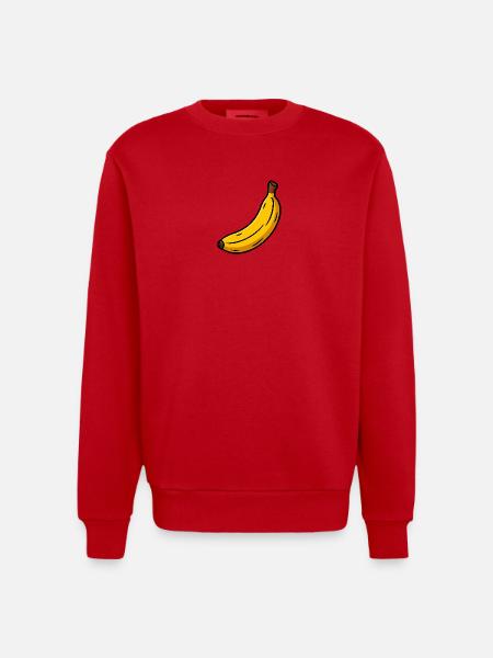 Banana Classic - Heavyweight Oversized Organic Crew Neck Made in EU - red