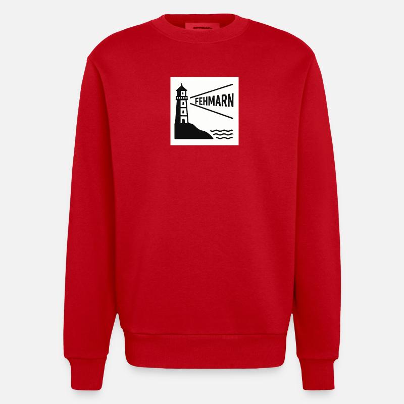 Fehmarn - Sweat bio épais oversize fabriqué en UE - rouge