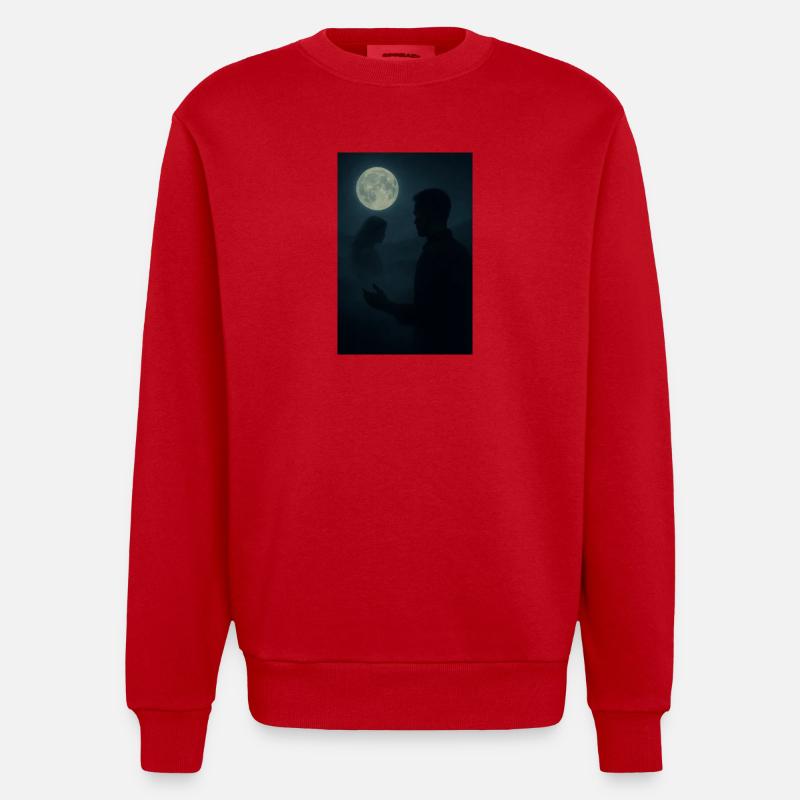 Relation de la Nuit de Lune - Sweat bio épais oversize fabriqué en UE - rouge