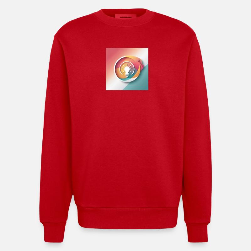 Illustration de créativité abstraite - Sweat bio épais oversize fabriqué en UE - rouge