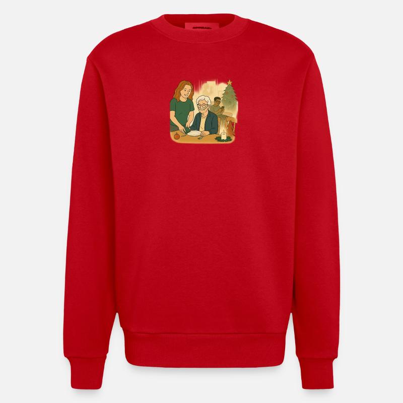 Oma Karin - Heavyweight Oversized Organic Crew Neck Made in EU - Rot