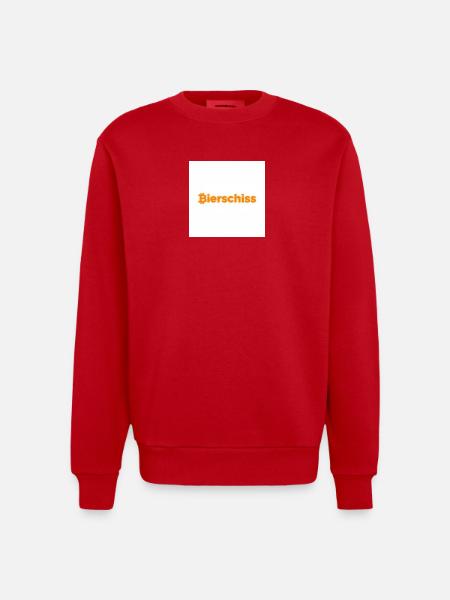 Beer Mallorca Shirt - Heavyweight Oversized Organic Crew Neck Made in EU - red