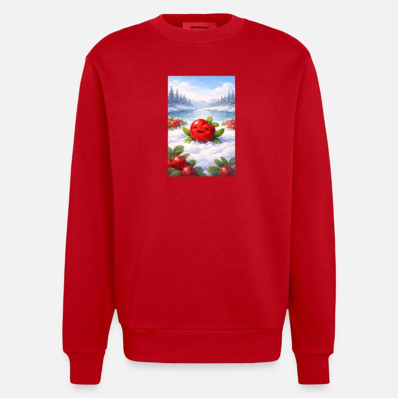 Priselbeere - Geschenke des Weiten Nordens - Heavyweight Oversized Organic Crew Neck Made in EU - Rot