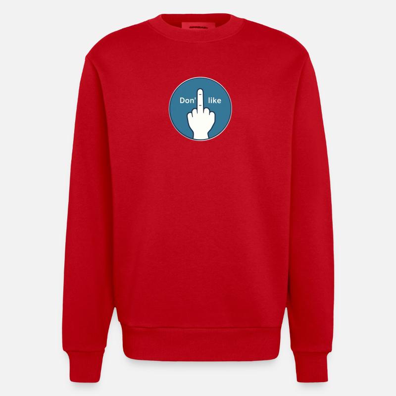 Non Thanks Motif du majeur - Sweat bio épais oversize fabriqué en UE - rouge