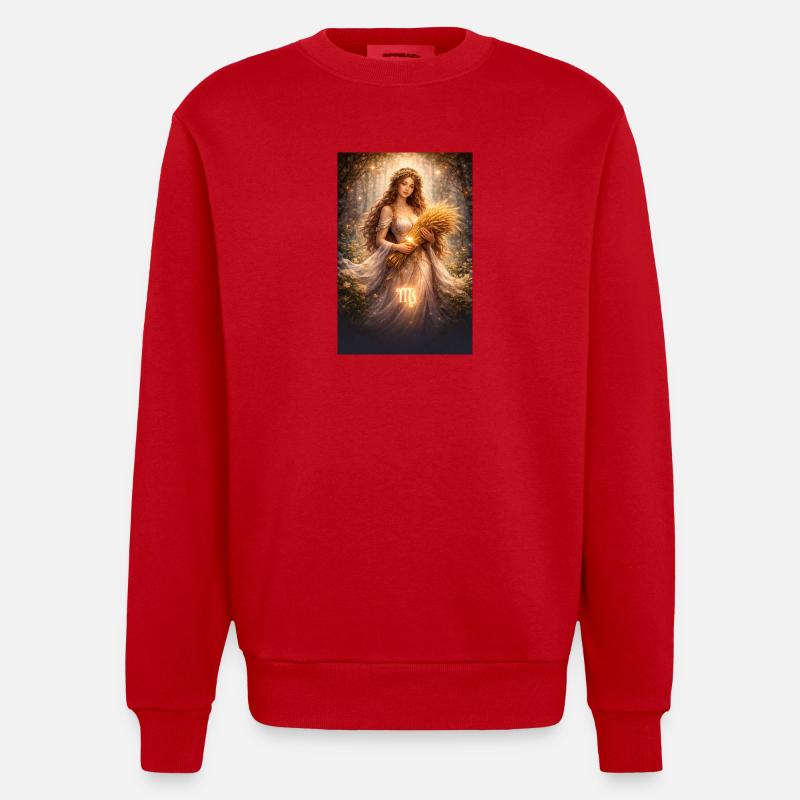 Vierge - Sweat bio épais oversize fabriqué en UE - rouge