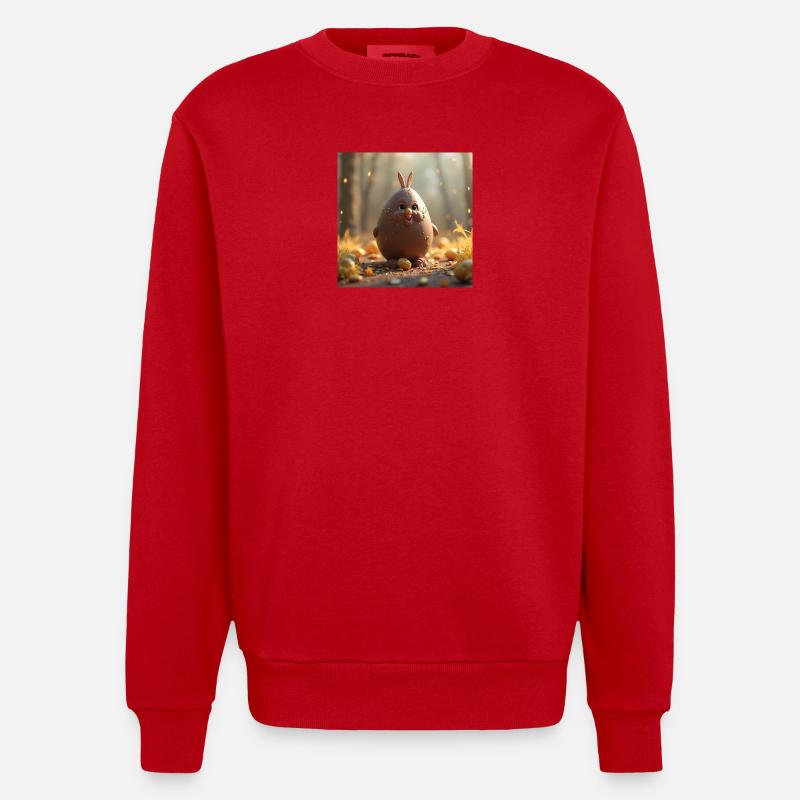 An Easter Bunny - Heavyweight Oversized Organic Crew Neck Made in EU - red