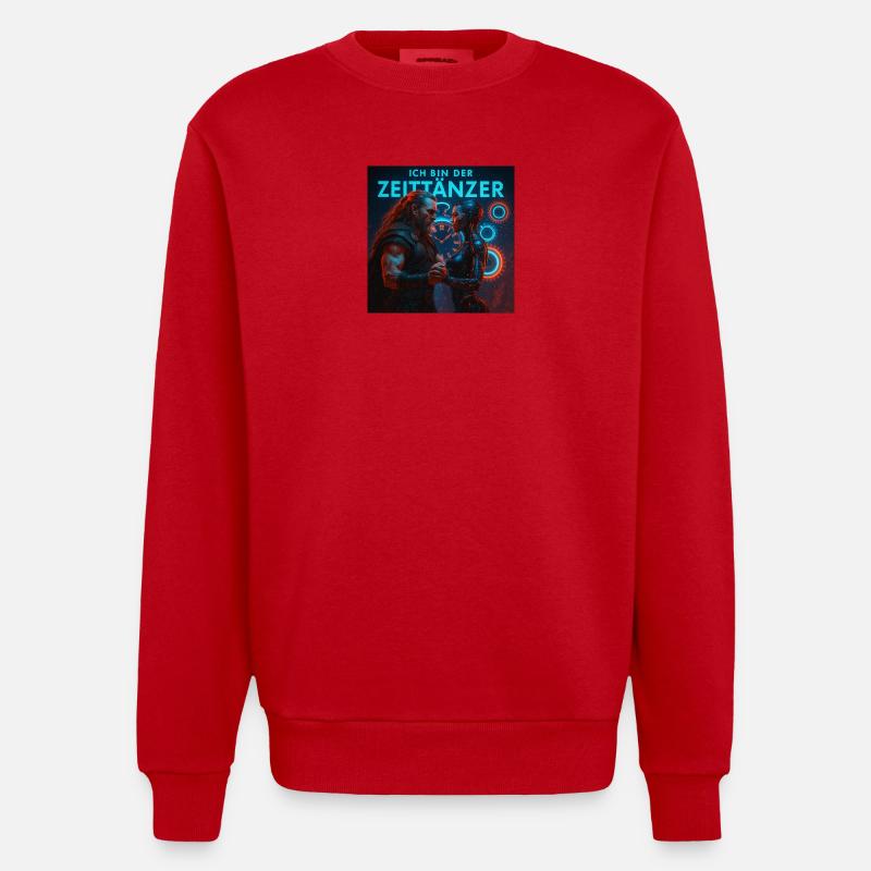 Zeittänzer - Heavyweight Oversized Organic Crew Neck Made in EU - Rot