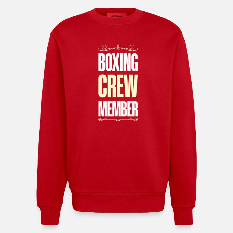 Équipe de boxe - Sweat bio épais oversize fabriqué en UE - rouge