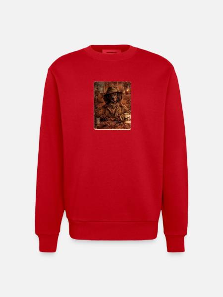 Le Conseil forestier - Tecksbracke alpin - Sweat bio épais oversize fabriqué en UE - rouge
