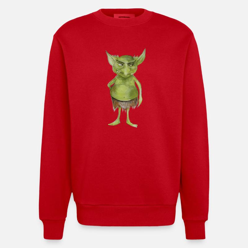 Goblin - Heavyweight Oversized Organic Crew Neck Made in EU - Rot