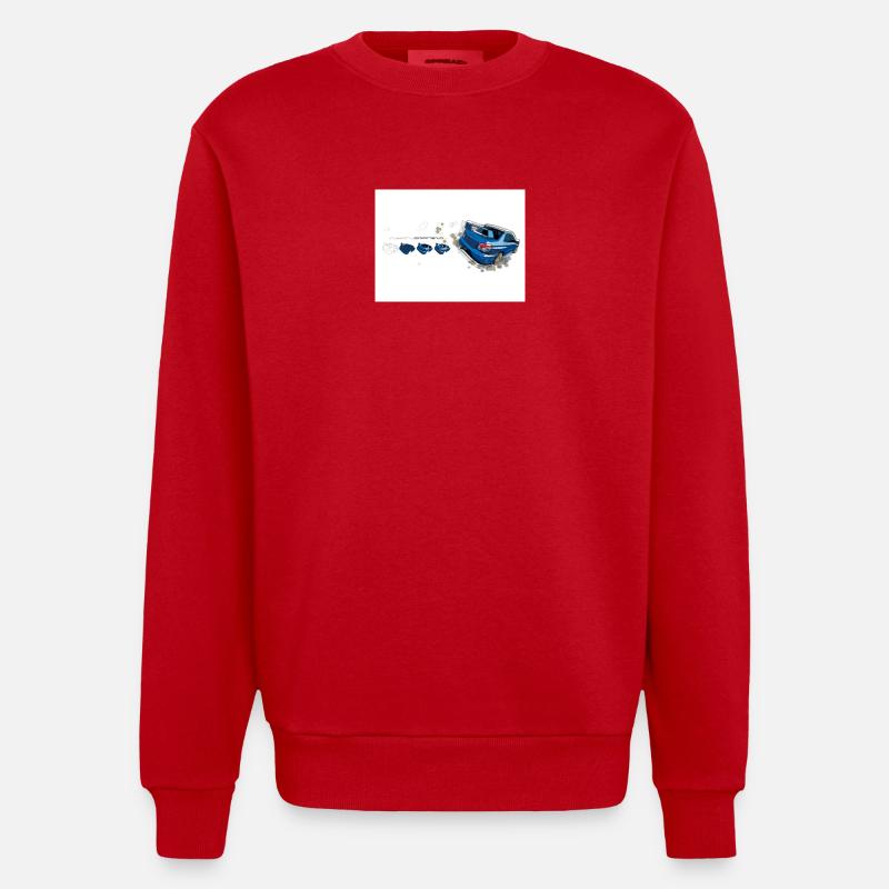 Sub Design - Sweat bio épais oversize fabriqué en UE - rouge