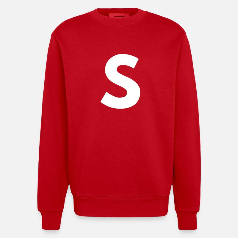 S - Sweat bio épais oversize fabriqué en UE - rouge