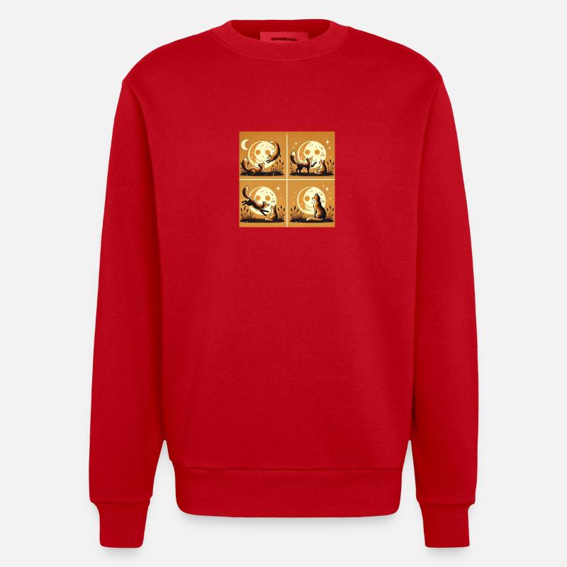 Fuchs II - Heavyweight Oversized Organic Crew Neck Made in EU - Rot