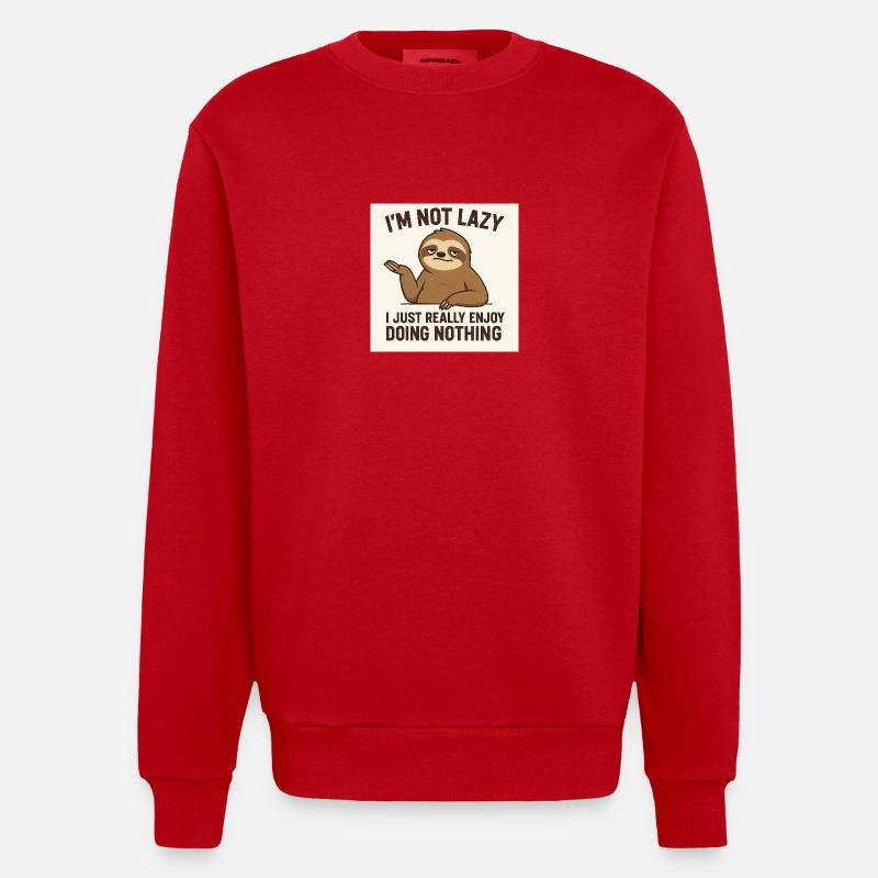 Niveau de refroidissement : Plus défectueux - Sweat bio épais oversize fabriqué en UE - rouge
