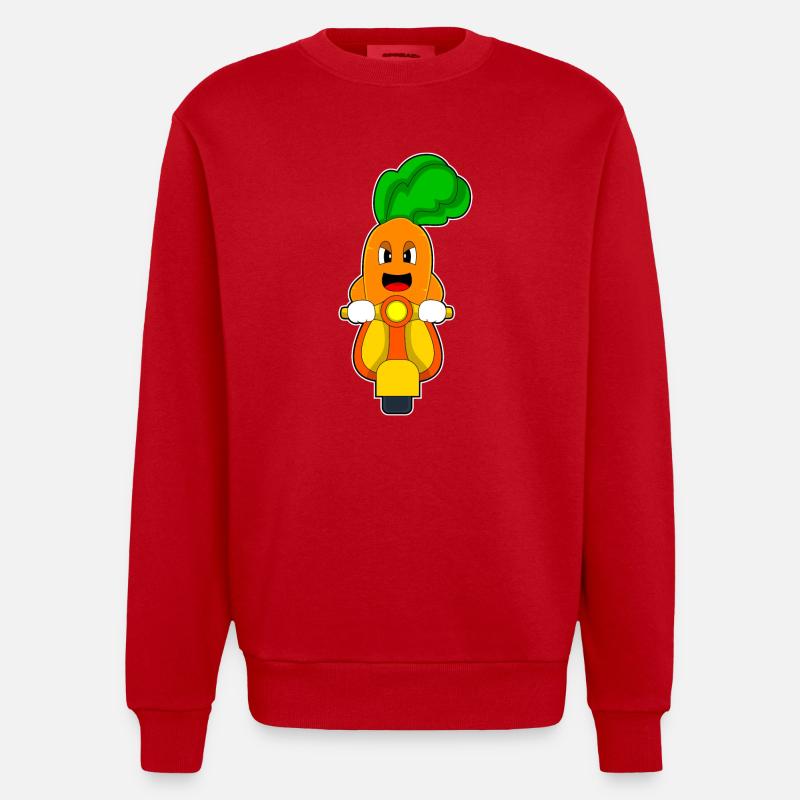 Carotte Scooter - Sweat bio épais oversize fabriqué en UE - rouge