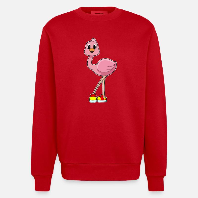 Chaussures Flamingo - Sweat bio épais oversize fabriqué en UE - rouge