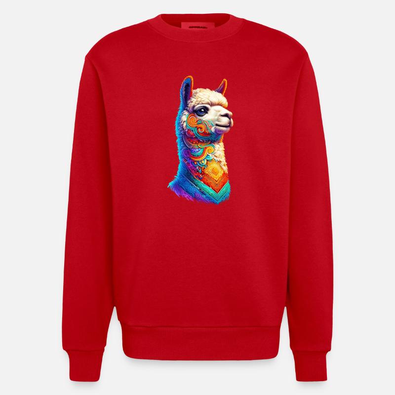 Alpaka - Heavyweight Oversized Organic Crew Neck Made in EU - Rot