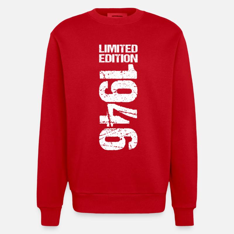 80e anniversaire Né en 1946 - Sweat bio épais oversize fabriqué en UE - rouge